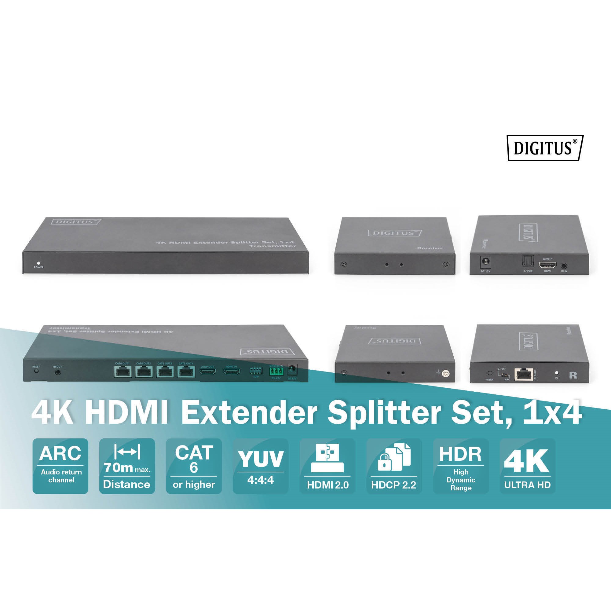 Tienda DIGITUS B2B  Divisor HDMI, 1x2, 4K/30 Hz